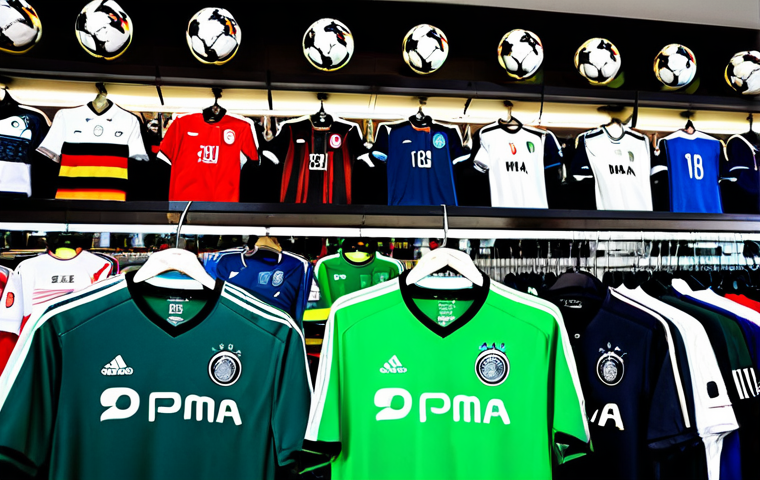 Trademarks & Logos in Sports**
"A bustling marketplace scene in Germany, overflowing with sports merchandise: jerseys, scarves, mugs. A blurred logo of a local Fußball club is subtly visible, almost identical to a famous sportswear brand's logo. Legal papers with the DPMA logo are partially visible in the foreground. Focus on the tension between grassroots enthusiasm and potential trademark infringement. fully clothed, appropriate attire, safe for work, perfect anatomy, natural proportions, professional photography, high quality"
**