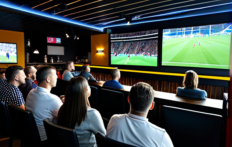 Storytelling in Sports Marketing**

"A captivating scene of diverse sports fans watching a video screen at a modern sports bar in Berlin, Germany. The video highlights an athlete's inspiring journey, depicted with visual metaphors. The atmosphere is emotional and engaging. Fully clothed patrons are enjoying the experience. Safe for work, appropriate content, perfect anatomy, natural proportions, professional sports marketing advertisement, high quality, family-friendly."

**