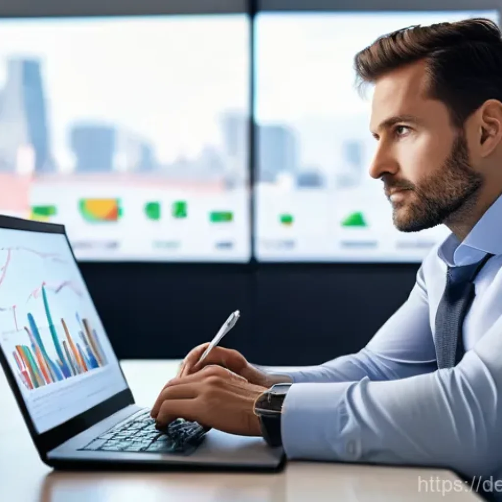 스포츠마케팅 연봉 협상에서 중요한 요소 - **Prompt:** A focused male professional in his late 30s, dressed in smart business casual attire (co...