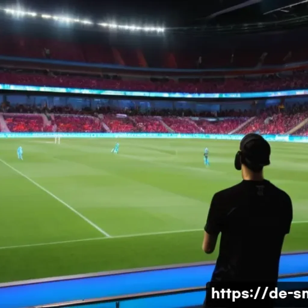 스포츠마케팅과 관련된 주요 산업 동향 분석 - **Interactive Smart Stadium Fan Experience**
    *   **Prompt:** A dynamic, wide-angle shot inside a...