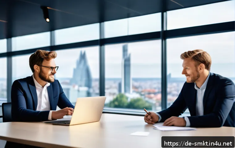 스포츠 스폰서십 협상 전략 - A professional business meeting scene between a German sports sponsor and a regional football club r...